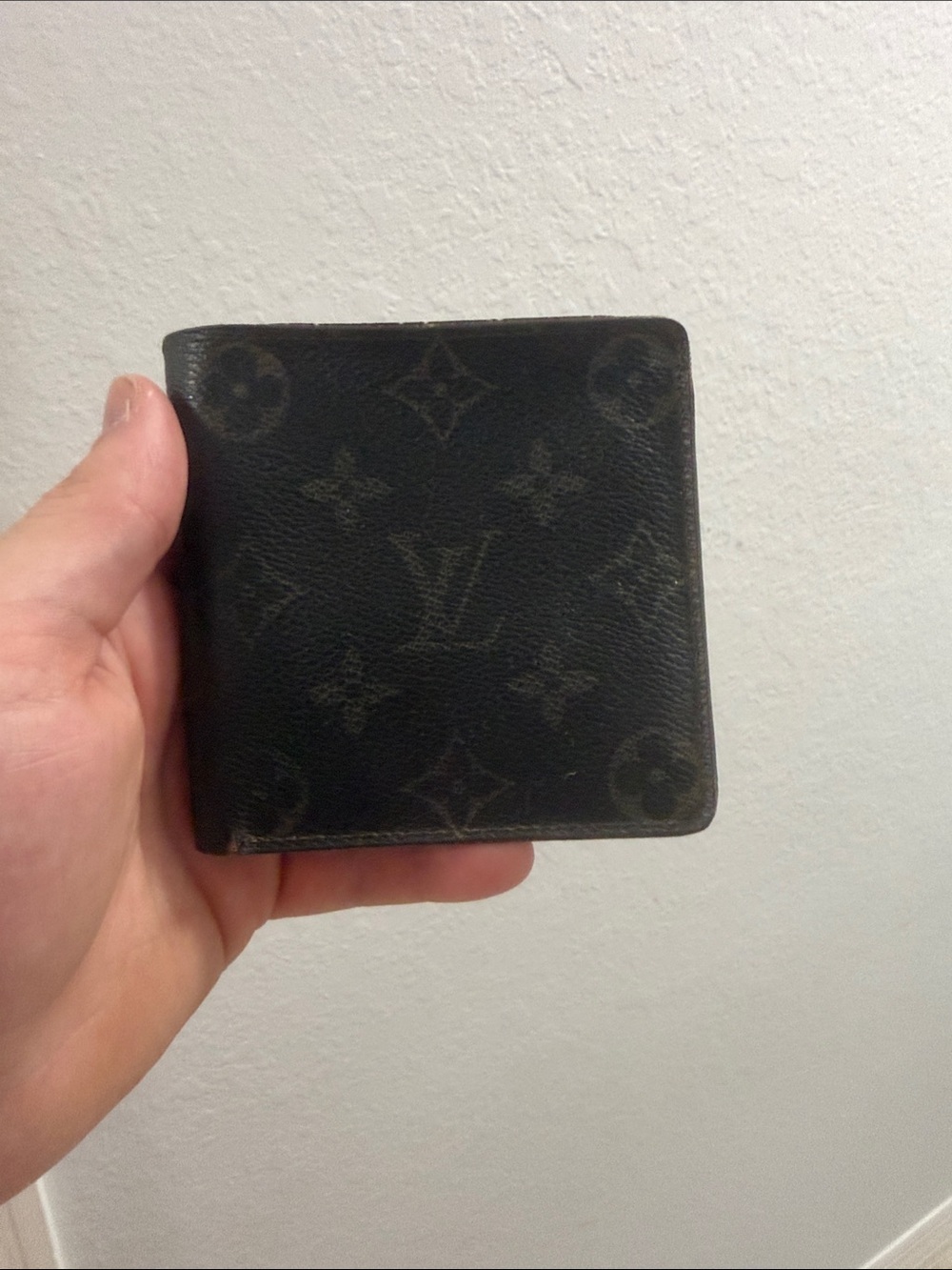Louis Vuitton Black Monogram Canvas Men's Bifold Wallet